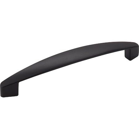Elements 128 mm Center-to-Center Matte Black Asymmetrical Belfast Cabinet Pull 308-128BLK